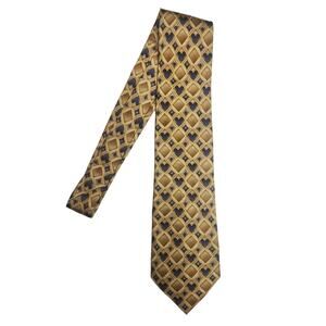 Walt Disney World Men's Necktie Gold & Blue Mickey Mouse Heads All Silk Tie
